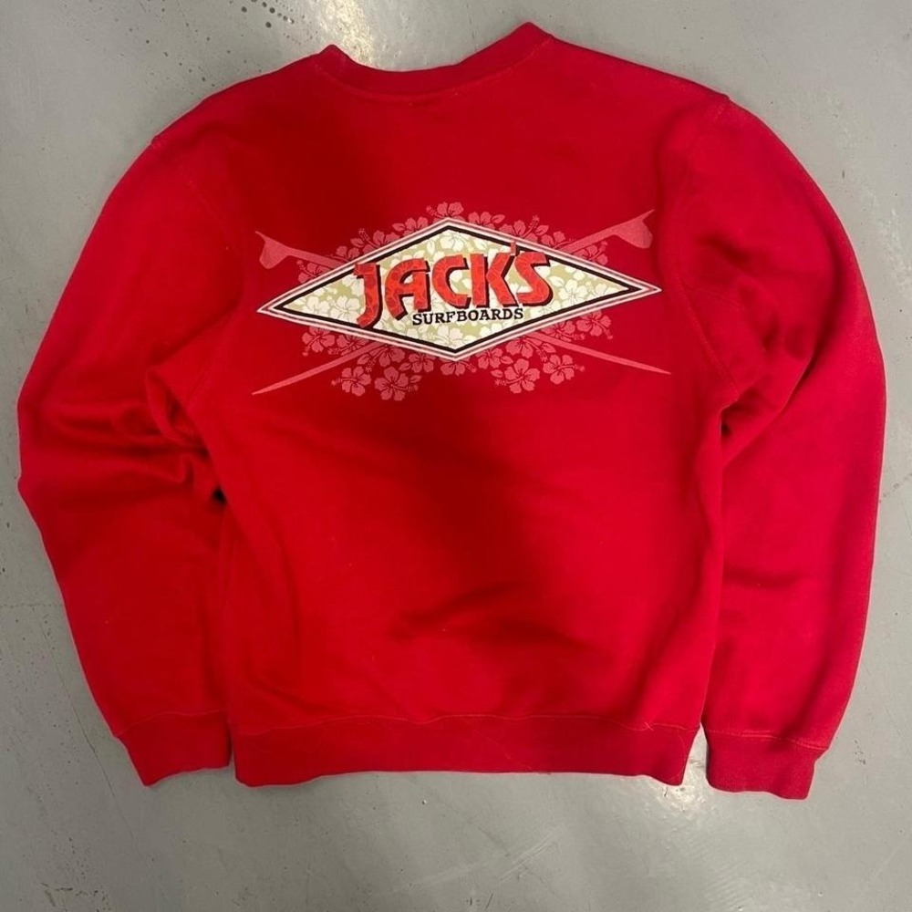 Y2K Jacks Surfboards surfwear crewneck with‎ sick floral design